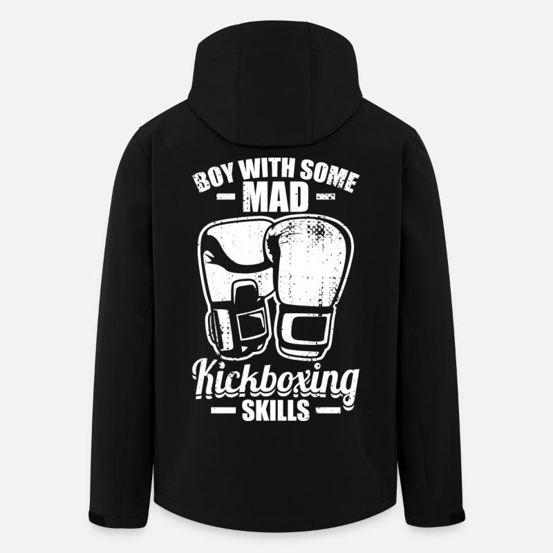 Boy with crazy kickboxing skills - Men’s Recycled Softshell Jacket by Stanley/Stella - black