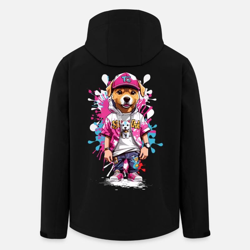 Hund - Recycelte Männer Softshell-Jacke von Stanley/Stella - Schwarz