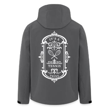Citation de tennis Une chose de tennis - Veste softshell homme en polyester recyclé Stanley/Stella - noir - Dos - AI Model Male 185 light (185cm)