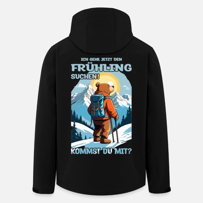 Bear looking for spring - Men’s Recycled Softshell Jacket by Stanley/Stella - black