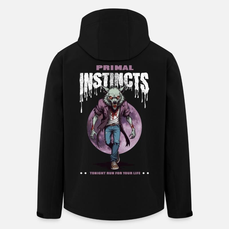 Werwolf bei Nacht - Recycelte Männer Softshell-Jacke von Stanley/Stella - Schwarz