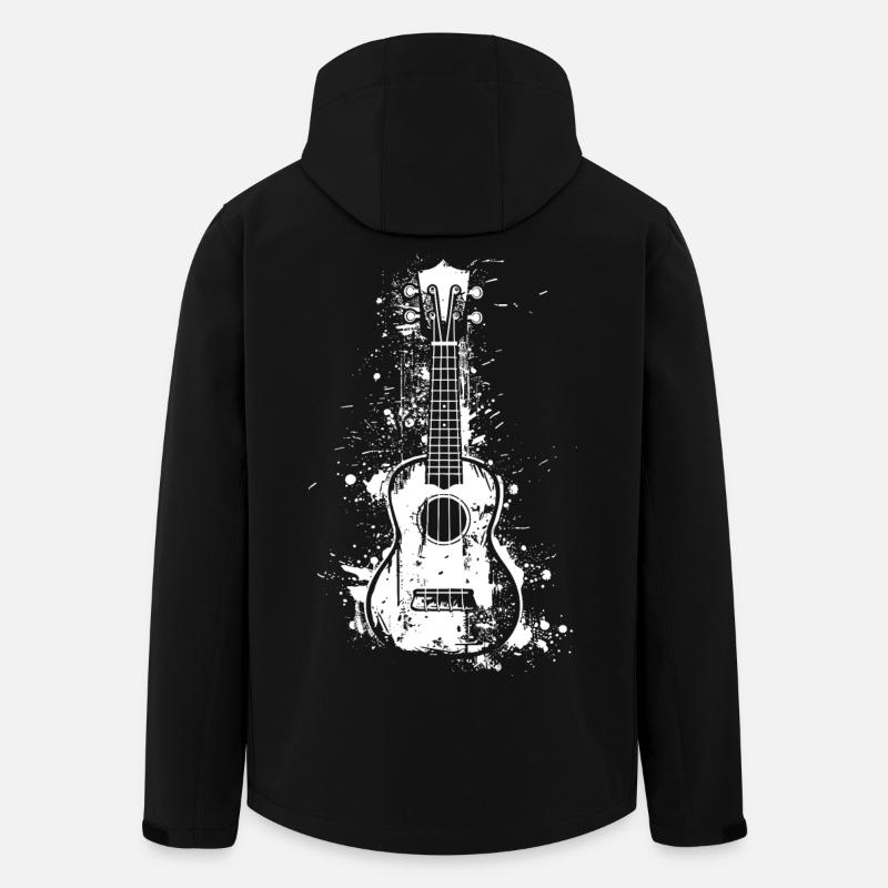 Ukulélé Graffiti - Veste softshell homme en polyester recyclé Stanley/Stella - noir