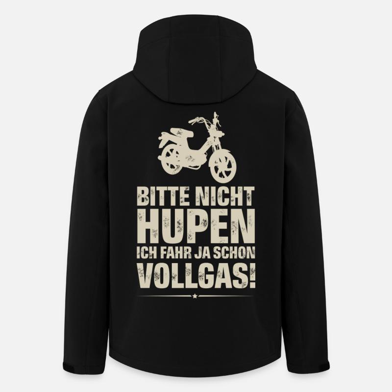 Mofa Mofafahrer - Recycelte Männer Softshell-Jacke Discoverer von Stanley/Stella - Schwarz