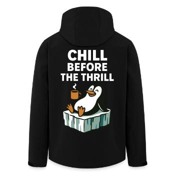 Chill Before The Thrill Penguin Fun Winter Vibes - Veste softshell homme en polyester recyclé Stanley/Stella - noir - Dos - AI Model Male 185 light (185cm)
