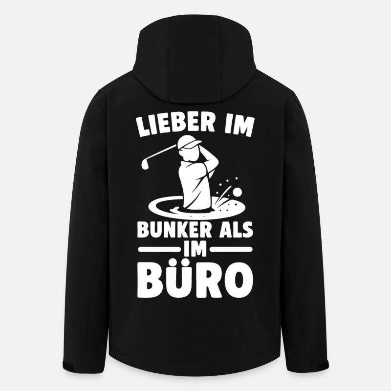 Lieber im Bunker als im Büro - Recycelte Männer Softshell-Jacke von Stanley/Stella - Schwarz