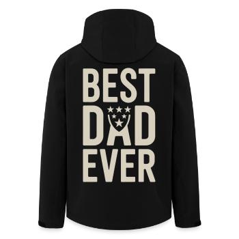 Meilleur T-shirt Papa de tous les temps – Cadeau pour Papa et Papa - Veste softshell homme en polyester recyclé Stanley/Stella - noir - Dos - AI Model Male 185 light (185cm)