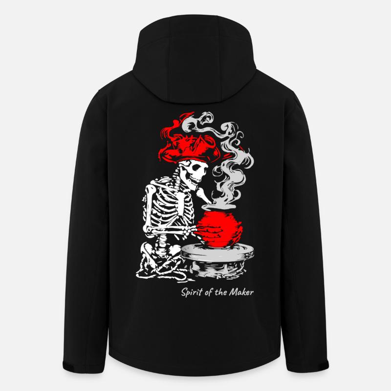 Der Geist des Schöpfers – Skelett-Handwerksdesign - Recycelte Männer Softshell-Jacke von Stanley/Stella - Schwarz