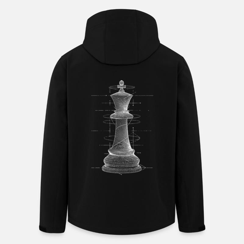Échecs de la Dame - Veste softshell homme en polyester recyclé Stanley/Stella - noir