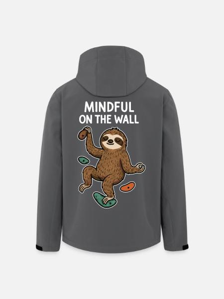 Mindful on the Wall – Zen-sena på väggen - Softshelljacka herr i återvunnen polyester Stanley/Stella - svart