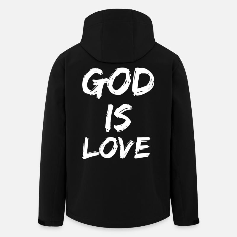God is love - Men’s Recycled Softshell Jacket by Stanley/Stella - black