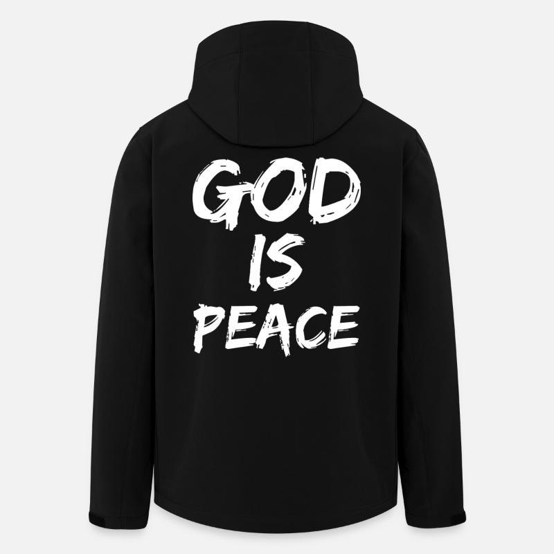 god is peace - Men’s Recycled Softshell Jacket by Stanley/Stella - black