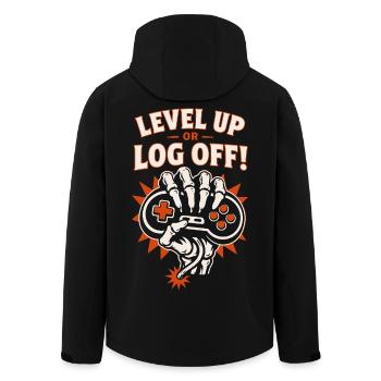 Monter de niveau ou se déconnecter Gaming Skeleton - Veste softshell homme en polyester recyclé Stanley/Stella - noir - Dos - AI Model Male 185 light (185cm)