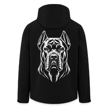 Cane Corso Head - Men’s Recycled Softshell Jacket by Stanley/Stella - black - Back - AI Model Male 185 light (185cm)