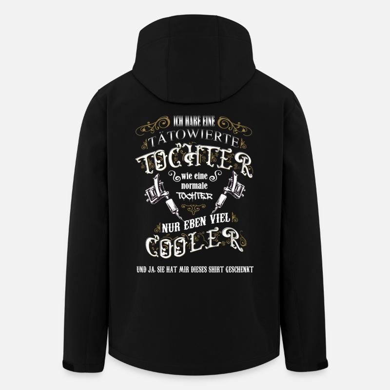 tätowierte Tochter Geschenk Tattoo Shirt - Recycelte Männer Softshell-Jacke von Stanley/Stella - Schwarz