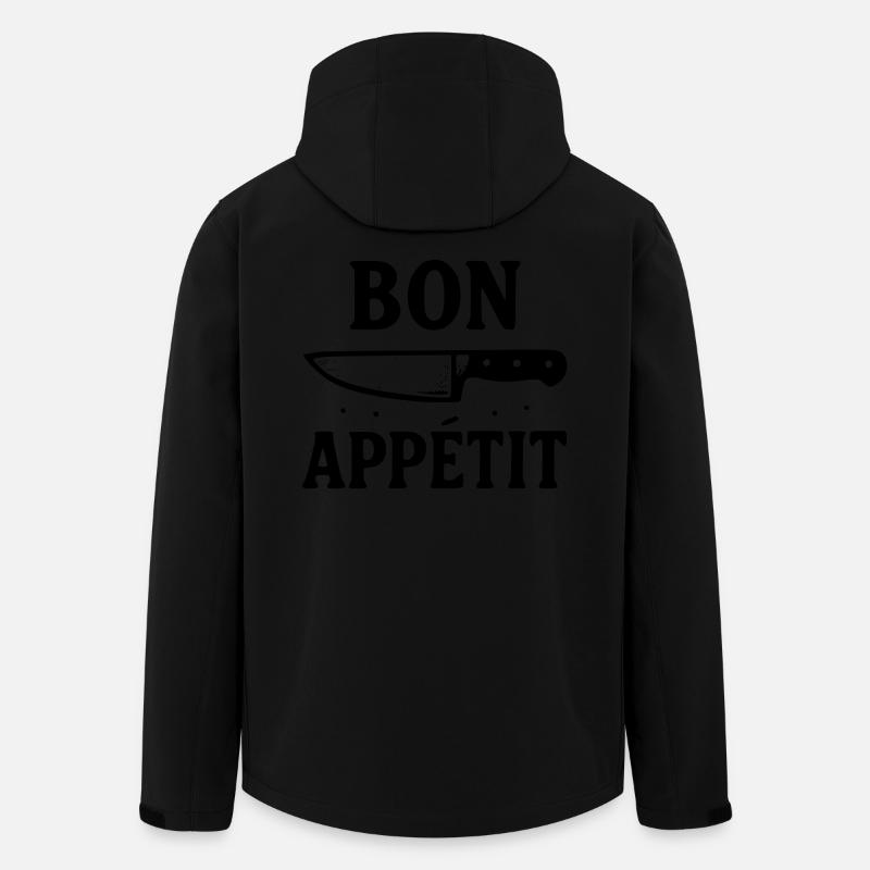 Bon appétit - Veste softshell homme en polyester recyclé Stanley/Stella - noir