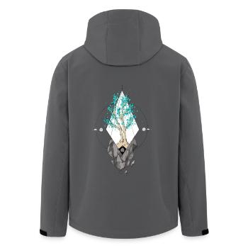 Bubbletree - Recycelte Männer Softshell-Jacke von Stanley/Stella - Schwarz - Hinten - AI Model Male 185 light (185cm)