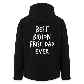 Best Bichon Frise Dad Ever - Men’s Recycled Softshell Jacket by Stanley/Stella - black - Back - AI Model Male 185 light (185cm)
