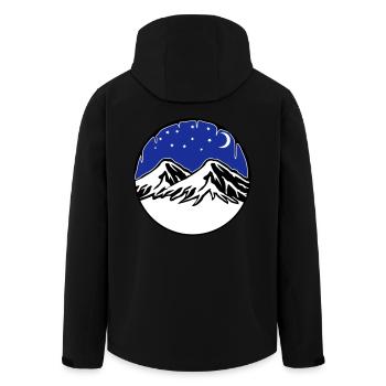 Ciel étoilé montagnes - Veste softshell homme en polyester recyclé Stanley/Stella - noir - Dos - AI Model Male 185 light (185cm)