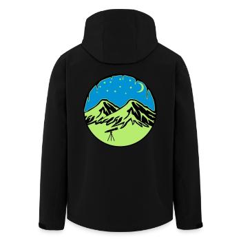 Télescope des montagnes du ciel étoilé - Veste softshell homme en polyester recyclé Stanley/Stella - noir - Dos - AI Model Male 185 light (185cm)