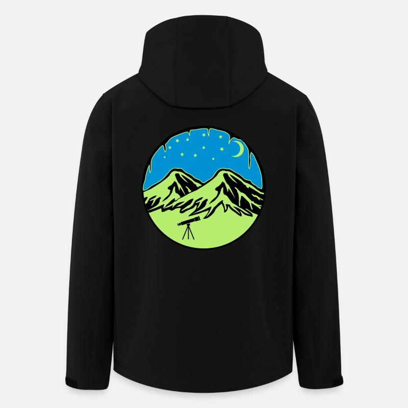 sternenhimmel berge teleskop - Recycelte Männer Softshell-Jacke von Stanley/Stella - Schwarz