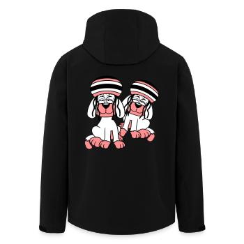 2 Dogs Reggae Dreadlocks Hat Chill Relaxed - Men’s Recycled Softshell Jacket by Stanley/Stella - black - Back - AI Model Male 185 light (185cm)