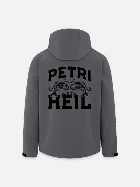 Petri Heil Fishing - Men’s Recycled Softshell Jacket by Stanley/Stella - black