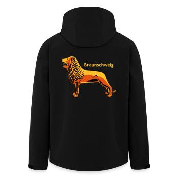 BraunschweigLoewe - Men’s Recycled Softshell Jacket by Stanley/Stella - black - Back - AI Model Male 185 light (185cm)