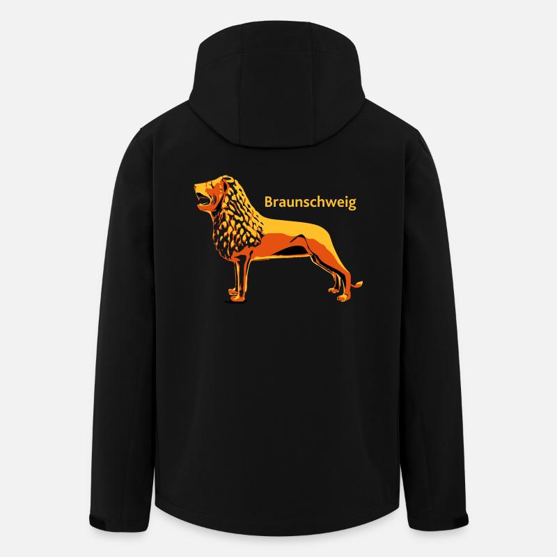 BraunschweigLoewe - Recycelte Männer Softshell-Jacke von Stanley/Stella - Schwarz