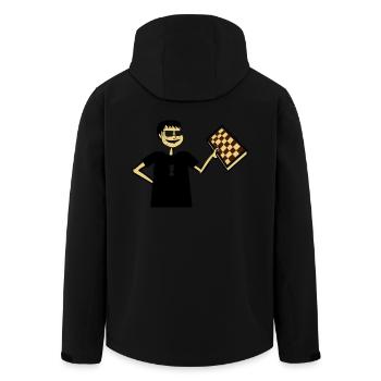 Chess Nerd Hobby Board Game Gift Glasses Cool - Men’s Recycled Softshell Jacket by Stanley/Stella - black - Back - AI Model Male 185 light (185cm)