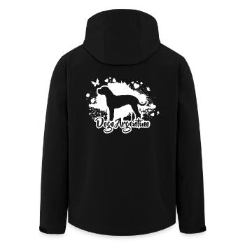 DOGO ARGENTINO Chiens Wilsigns - Veste softshell homme en polyester recyclé Stanley/Stella - noir - Dos - AI Model Male 185 light (185cm)