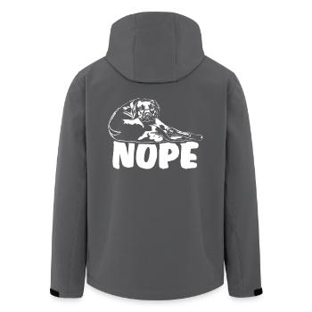 RHODESIAN RIDGEBACK Nope Dog Saying Dogs Saying - Men’s Recycled Softshell Jacket by Stanley/Stella - black - Back - AI Model Male 185 light (185cm)