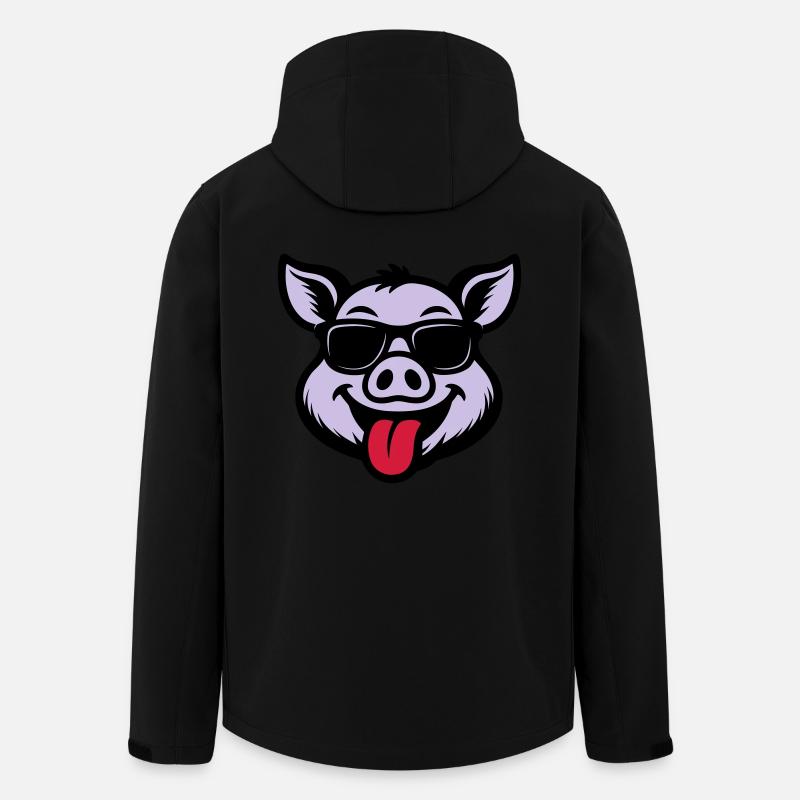 Party Sau Schwein Lustig - Recycelte Männer Softshell-Jacke von Stanley/Stella - Schwarz