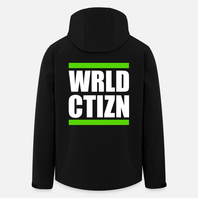 world citizen - Wrld ctizn - Veste softshell homme en polyester recyclé Stanley/Stella - noir