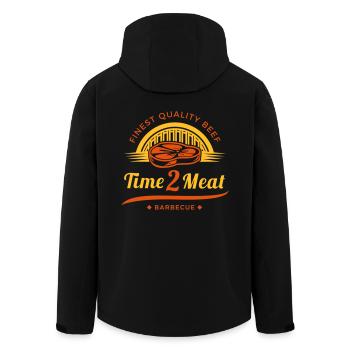 Time 2 Meat - Men’s Recycled Softshell Jacket by Stanley/Stella - black - Back - AI Model Male 185 light (185cm)