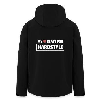 Hardstyle Merchandise My Heart bat pour Hardstyle - Veste softshell homme en polyester recyclé Stanley/Stella - noir - Dos - AI Model Male 185 light (185cm)