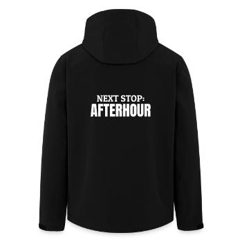 Techno | Rave | Next Stop Afterhour - Recycelte Männer Softshell-Jacke von Stanley/Stella - Schwarz - Hinten - AI Model Male 185 light (185cm)