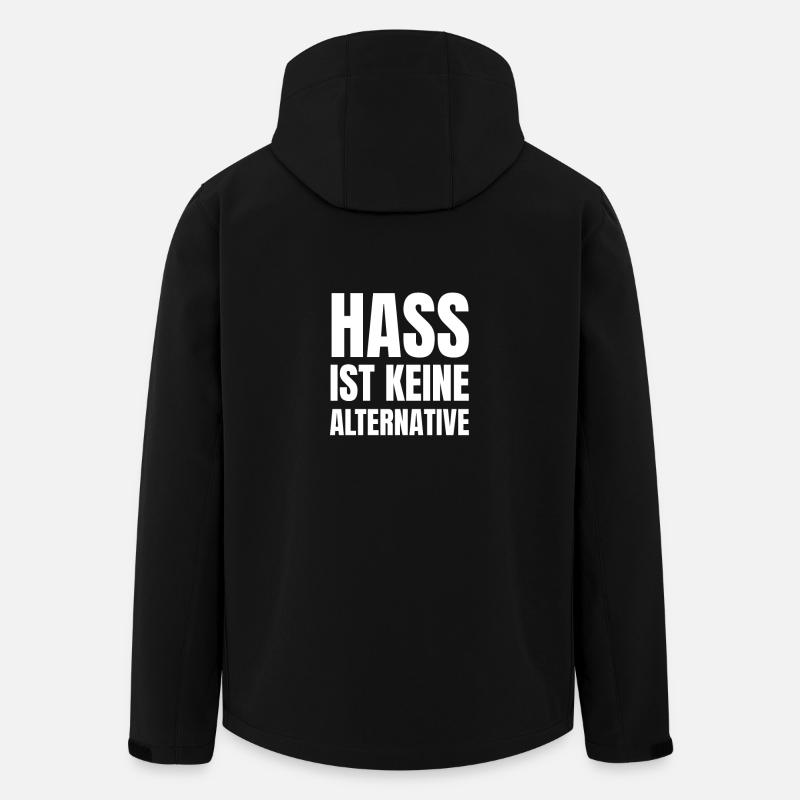 Antirassismus Gegen Nazis Antifa Flüchtlinge - Recycelte Männer Softshell-Jacke von Stanley/Stella - Schwarz
