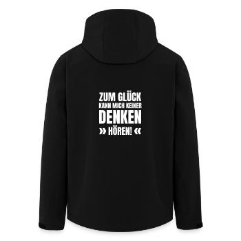 Kopfkino Genervt Provokant Beleidigen Ausrasten - Recycelte Männer Softshell-Jacke von Stanley/Stella - Schwarz - Hinten - AI Model Male 185 light (185cm)
