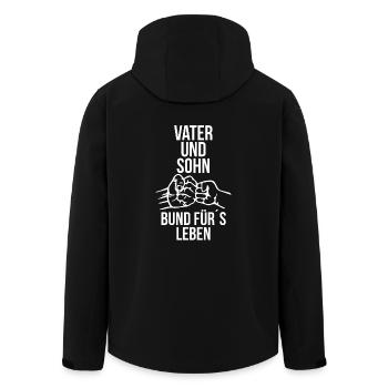 Vater und Sohn Geschenk Eltern Papa Dad Spruch - Recycelte Männer Softshell-Jacke von Stanley/Stella - Schwarz - Hinten - AI Model Male 185 light (185cm)