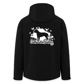 CONTINENTAL BULLDOG Hunde Hund Wilsigns - Recycelte Männer Softshell-Jacke von Stanley/Stella - Schwarz - Hinten - AI Model Male 185 light (185cm)