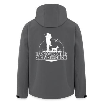 HANNOVERSCHER SCHWEISSHUND Jagdhunde Jagd Wilsigns - Recycelte Männer Softshell-Jacke von Stanley/Stella - Schwarz - Hinten - AI Model Male 185 light (185cm)