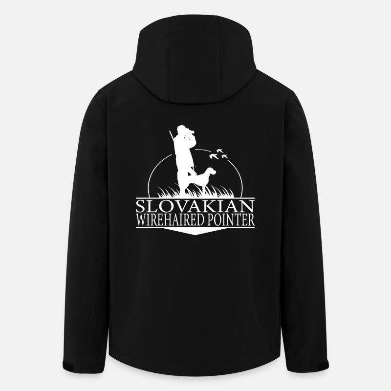 SLOVAKIAN WIREHAIRED POINTER Jagdhunde Wilsigns - Recycelte Männer Softshell-Jacke von Stanley/Stella - Schwarz
