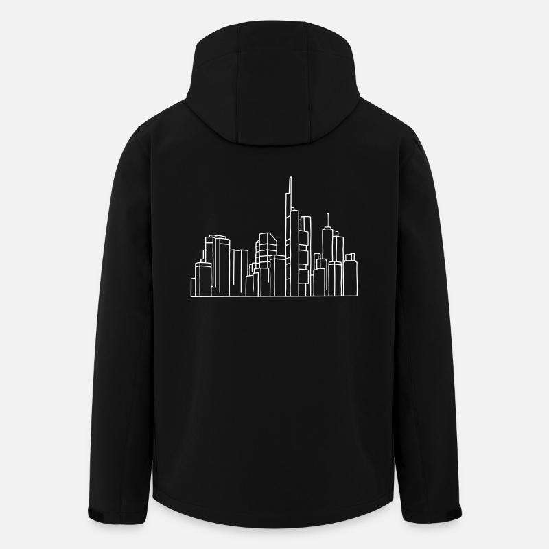 Frankfurt Skyline - Recycelte Männer Softshell-Jacke von Stanley/Stella - Schwarz