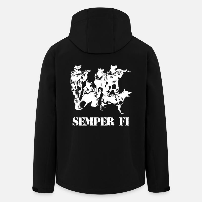 Semper Fi - Recycelte Männer Softshell-Jacke von Stanley/Stella - Schwarz