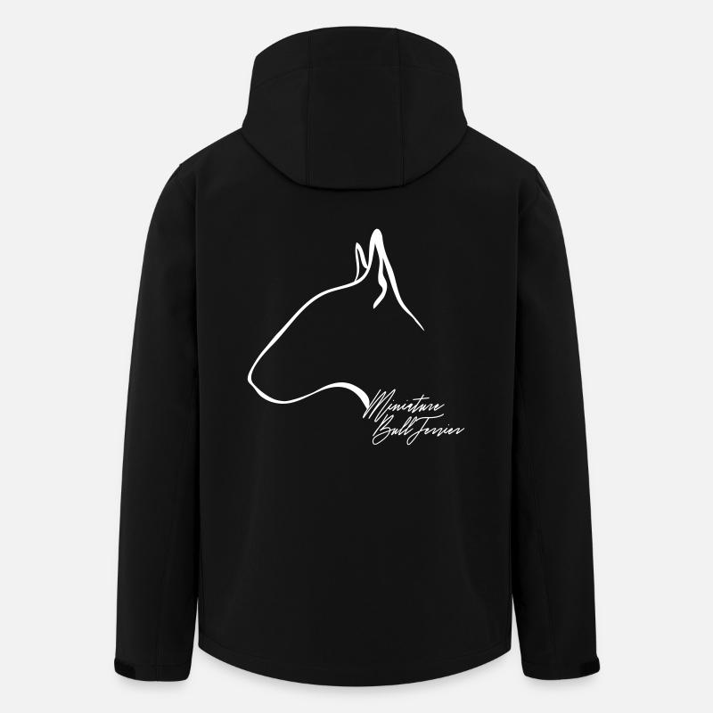 MINIATURE BULL TERRIER Profil Wilsigns - Recycelte Männer Softshell-Jacke von Stanley/Stella - Schwarz