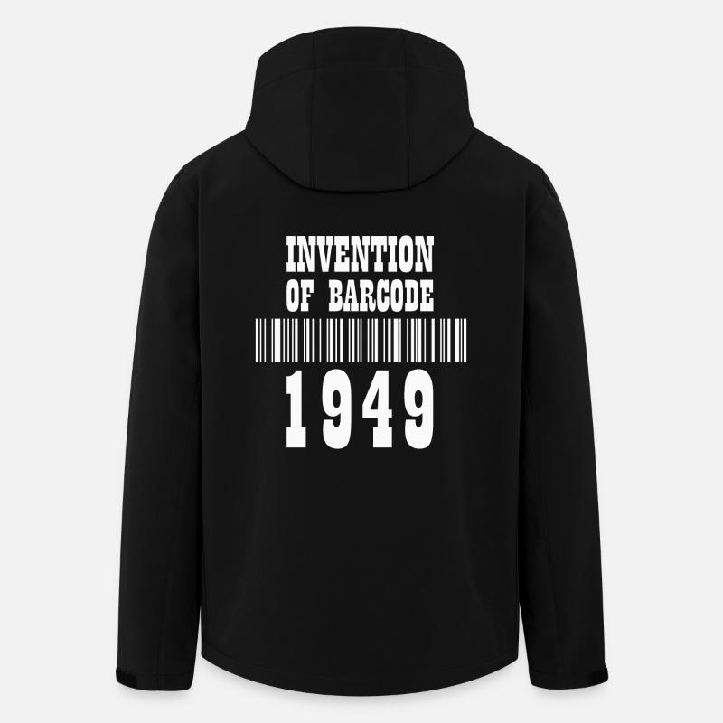 Invention of Barcode 1949 – white - Recycelte Männer Softshell-Jacke von Stanley/Stella - Schwarz