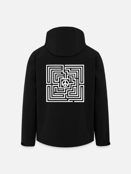 Peace - Recycelte Männer Softshell-Jacke von Stanley/Stella - Schwarz