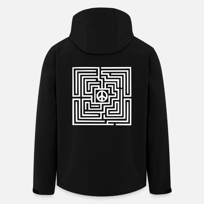 Peace - Recycelte Männer Softshell-Jacke von Stanley/Stella - Schwarz