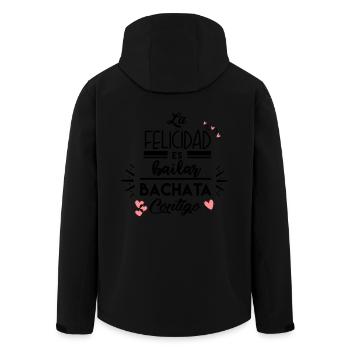 Happiness is dancing Bachata with you - Men’s Recycled Softshell Jacket by Stanley/Stella - black - Back - AI Model Male 185 light (185cm)
