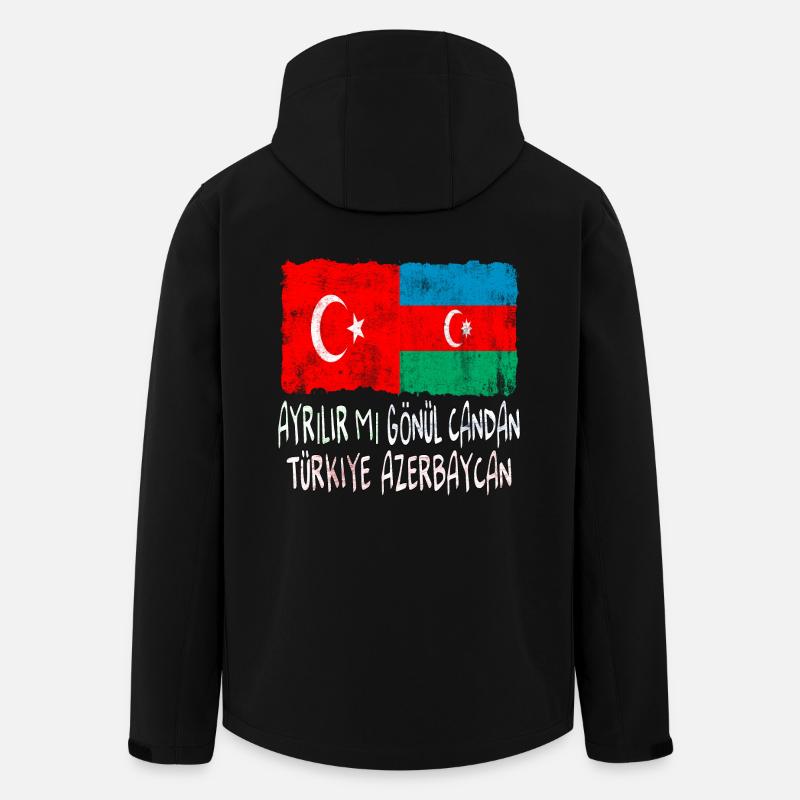 Türkiye Azerbaycan - Recycelte Männer Softshell-Jacke von Stanley/Stella - Schwarz